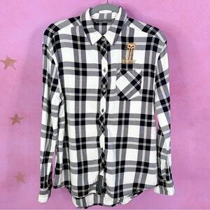 HARLEY DAVIDSON GARAGE WOVEN PLAID BUTTON FRONT SHIRT SMALL